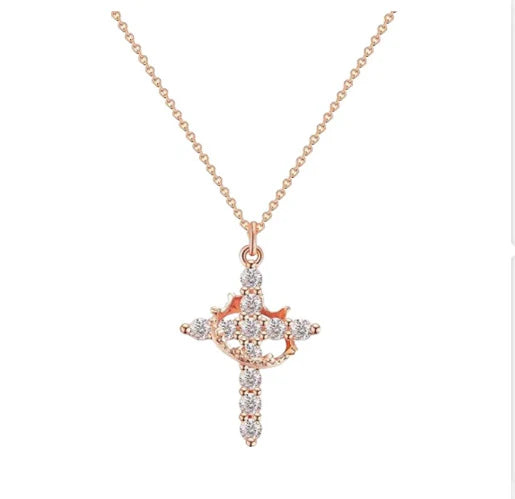 FaithCrown™ Cross & Crown Necklace