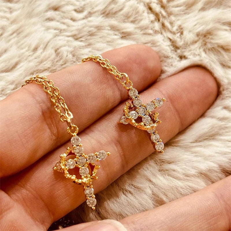 FaithCrown™ Cross & Crown Necklace